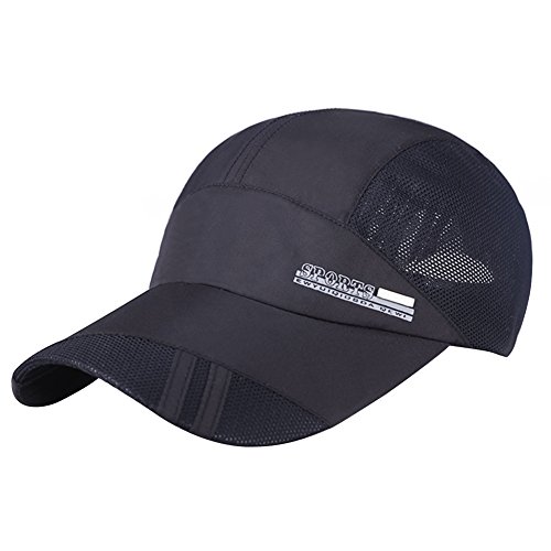 Baseball Cap Herren dünn Satin Mesh Basecap Sommer Schnell trocknend Atmungsaktiv Snapback Kappe Cap Freizeit Sport Outdoor Sonnenschutz Einstellbare Stretchkappe für Bergsteigen Camping Golf 8cm von QCHOMEE