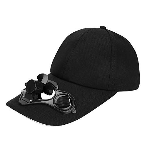 Basecap Damen Herren Ventilator Kühler Kappe Lüfter Cap Baumwolle Sonnenhut Outdoor Snapback Cap Verstellbar Sommerhut Sonnenschutz Solar Sonnenenergie Hut für Wandern Radfahren Sport Reise Freizeit von Qchomee