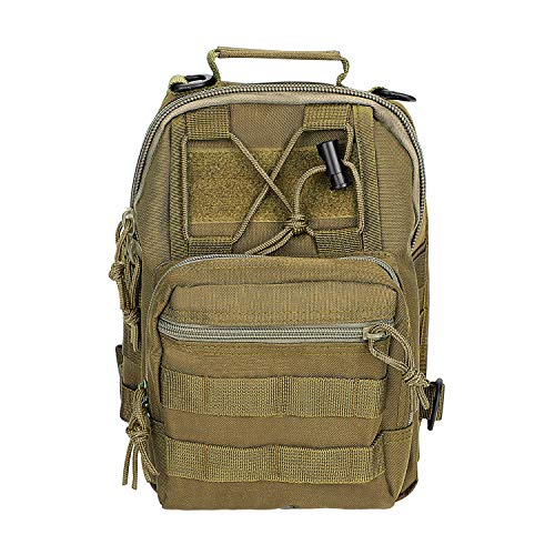 Brusttasche Taktisch Schultertasche Herren Damen Sport Militärisch Military Chest Pack Slingrucksack Crossbody Bag Wasserdicht Umhängetasche mit Verstellbar Schultergurt für Reise Wandern Outdoor von Qchomee