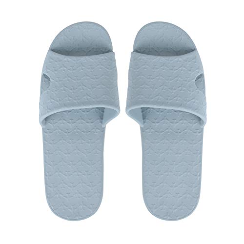 Faltbar Hausschuhe Shower Dusch Badeschuhe Sommerschuhe Flip Flops Unisex Erwachsene Schuhe Anti-Rutsch Sandalen Soft Foam Sole Slipper Pantoletten Gartenschuhe Badelatschen Tragbar Badeschlappen von Qchomee