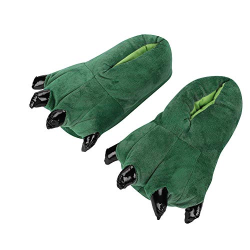 Hausschuhe Pantoffeln Soft Plüsch Haus Tier Kostüm Pfote Claw Schuhe Neuheit Monster-kralle Schlappen Plüschpantoffel Cartoon Drachenfüße 3D Slipper Tierhausschuhe von Qchomee