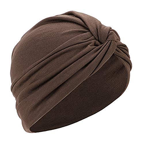 Qchomee Frau Beanie Turban Baumwolle Kopfbedeckung Schlaf Mütze Multifunktional Kopftuch Indische Turban-Hüte Headwear Head Wraps muslimischen Schal für Haarverlust Alopezie Ausflug Urlaub von Qchomee