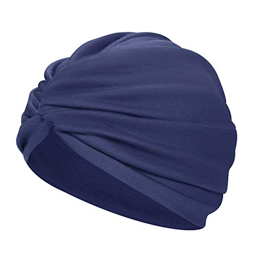 Qchomee Frau Beanie Turban Baumwolle Kopfbedeckung Schlaf Mütze Multifunktional Kopftuch Indische Turban-Hüte Headwear Head Wraps muslimischen Schal für Haarverlust Alopezie Ausflug Urlaub von Qchomee