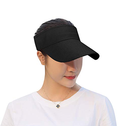 Qchomee Visor Cap Unisex Sonnenhut Einstellbar Sommerhut Basecap mit Klettverschluss Strandvisor Damenvisor Lange Brim Sportmütze Outdoor Sonnenvisor Damen Herren Schirmmütze für Golf Tennis Jogging von Qchomee