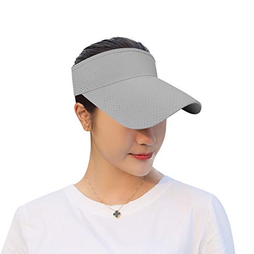 Qchomee Visor Cap Unisex Sonnenhut Einstellbar Sommerhut Basecap mit Klettverschluss Strandvisor Damenvisor Lange Brim Sportmütze Outdoor Sonnenvisor Damen Herren Schirmmütze für Golf Tennis Jogging von Qchomee