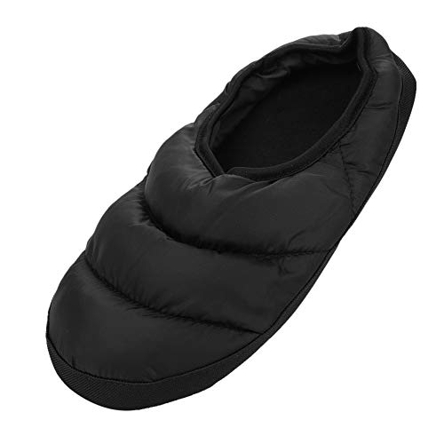 Unisex Daunenschuhe Anti Rutsch Hausschuhe Damen Herren Winter Pantoffeln Leicht Weich Winterhausschuhe Indoor Outdoor Warm Schuhe Geschlossen Slipper Warmfutter Wärmeschuhe Baumwolle Hüttenschuh von Qchomee