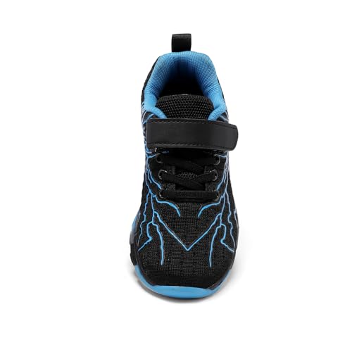 Qciplr Turnschuhe Jungen Mädchen Sportschuhe Laufschuhe Mesh Atmungsaktiv Hallenschuhe Tennisschuhe Leicht Outdoor Fitness Sneaker Blau 39EU von Qciplr