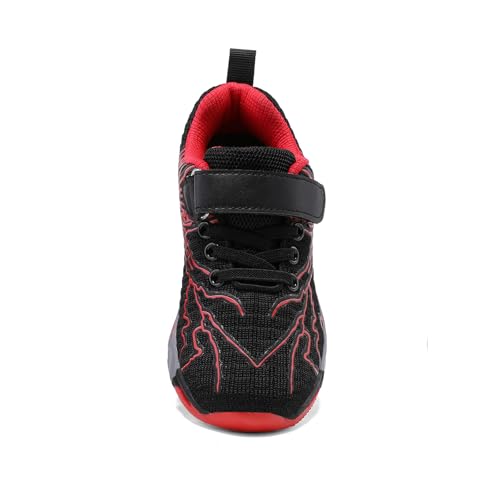 Qciplr Turnschuhe Jungen Mädchen Sportschuhe Laufschuhe Mesh Atmungsaktiv Hallenschuhe Tennisschuhe Leicht Outdoor Fitness Sneaker Rot 39EU von Qciplr