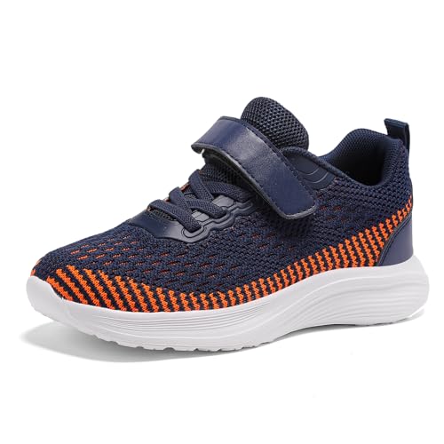 Qciplr Turnschuhe Mädchen Sportschuhe Mädchen Turnschuhe Jungen Laufschuhe Mesh Atmungsaktiv Hallenschuhe Kinder Tennisschuhe Leicht Outdoor Fitness Sneaker Blau 30EU von Qciplr