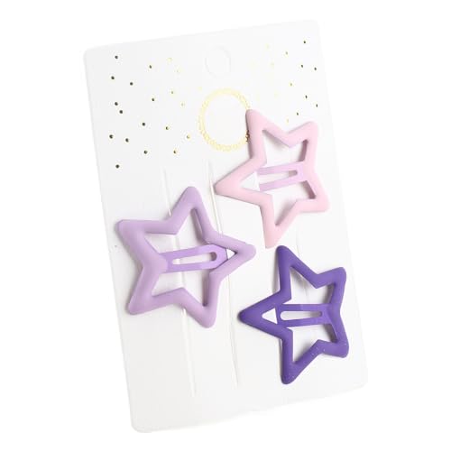 Charmante hohle Stern-Haarspangen, 3 Farboptionen, Stern-Haarspangen, mit Haarstyling-Zubehör, für Mädchen, Damen, 1 Stück von Qcwwy