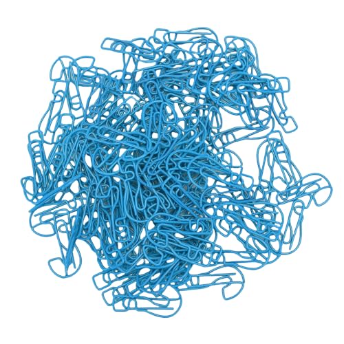 Qcwwy 100pcs Paper Clips, Kreative Fragezeichengeformte Mini -Papierklammern Papiere mit Transparenten Box -Mini -Lesezeichen Klemme Dekorative Papierclips für Büroschule Home Desk (BLUE) von Qcwwy