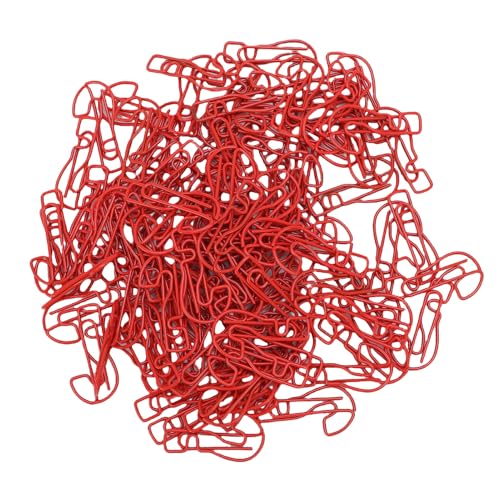 Qcwwy 100pcs Paper Clips, Kreative Fragezeichengeformte Mini -Papierklammern Papiere mit Transparenten Box -Mini -Lesezeichen Klemme Dekorative Papierclips für Büroschule Home Desk (Rot) von Qcwwy