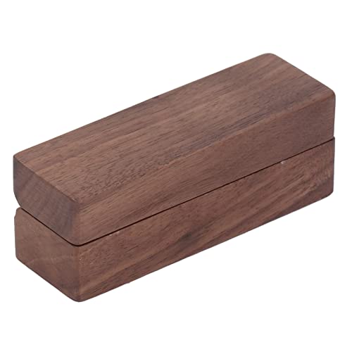 Qcwwy Holzringschachtel Langable Walnuss 2 Slots Magnetisches Gehäuse für Eheringe Schmuck von Qcwwy