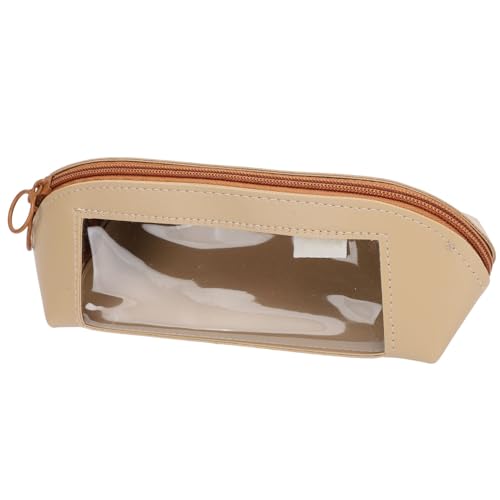 Qcwwy Hübsche Schreibwarentasche aus PU-Leder mit Großem Fassungsvermögen, Elegante Farbe für die Tägliche Arbeit und Zum Lernen, mit Reißverschlussöffnung, Vielseitig Einsetzbar für von Qcwwy