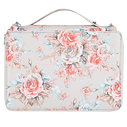 Qcwwy Schulmaterial mit 252 Fächern, Mehrschichtiges Tragbares Federmäppchen Zum Sortieren und Organisieren, Ideal für Kunststudenten und Schreibwarenläden, Stifthalter mit Rosenmuster von Qcwwy