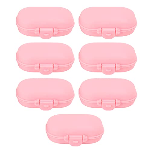 Qcwwy Tragbarer Mini-Medikamenten-Organizer mit 4 Fächern, Medikamenten-Organizer für Reisen, Abnehmbares Design für Einfaches Waschen, Taschenbox mit Großem Fassungsvermögen für (PINK) von Qcwwy