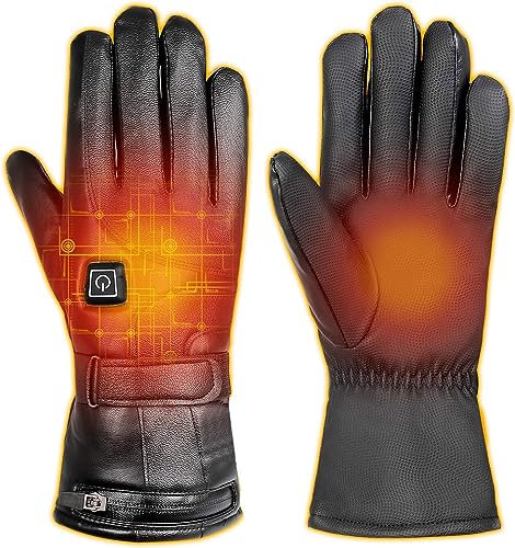 Qdreclod Elektrische beheizte Handschuhe, 4000 mAh, wiederaufladbar, Handschuhe und Fäustlinge, Damen und Herren, 3 Heizmodi, Winter, beheizt, Handwärmer, Outdoor, warm, Motorrad, Wandern, Jagd, von Qdreclod