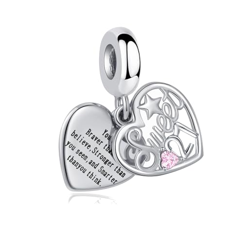 QeenseKc Süßer Geburtstag Nummer 21. Doppelherz-Charm, kompatibel mit Pandora-Armband für Damen QeenseKc Süßer Geburtstag Nummer 21. Doppelherz-Charm, kompatibel mit Pandora-Armband für Damen von QeenseKc
