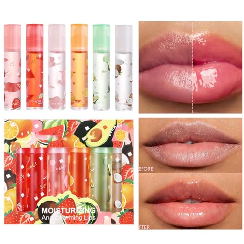 Lippenbalsam zum Aufrollen | Schimmernder, klarer Lipgloss mit fruchtigem Duft - Kosmetik für junge Mädchen für Dating, Reisen, Zuhause, Arbeiten, Einkaufen, Treffen Qeepucak von Qeepucak