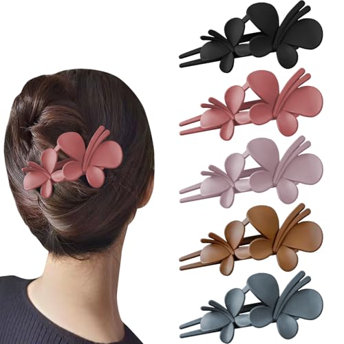 5 Stück Entenschnabel Haarspange Haarnadeln für Frauen Schmetterling Haarspangen Matte Entenschnabel Haarnadeln Frauen Hohe Pferdeschwanz Haarnadeln Schmetterling Haarklammern Haarschmuck Haarspangen 5 Stück Entenschnabel Haarspange Haarnadeln für Frauen Schmetterling Haarspangen Matte Entenschnabel Haarnadeln Frauen Hohe Pferdeschwanz Haarnadeln Schmetterling Haarklammern Haarschmuck Haarspangen von Qehyuelefu