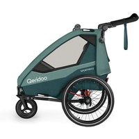 Qeridoo® Kinderfahrradanhänger Sportrex 2 Limited Edition Mineral Blue Kollektion 2023 von Qeridoo