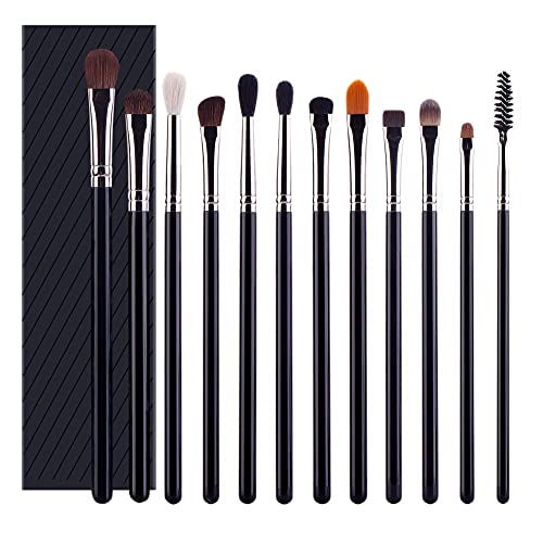 Qerwsdty 12 StüCk Lidschatten Make-Up Pinsel Set Concealer Puder Lidschatten Blending Pinsel für Gesichts Make-Up Kosmetische Werkzeuge von Qerwsdty