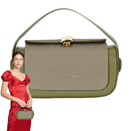 Qfdiwr Kleine Schultertasche - Umhängetasche | Stoff Umhängetasche mit Klappe Griff und Reißverschluss Elegante Damenhandtasche für Business Hochzeit Freizeit Qfdiwr Kleine Schultertasche - Umhängetasche | Stoff Umhängetasche mit Klappe Griff und Reißverschluss Elegante Damenhandtasche für Business Hochzeit Freizeit von Qfdiwr