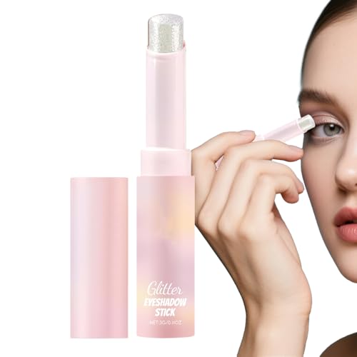 Qfdiwr Lidschattenstift mit Pailletten – Eyeliner mit Shimmer und Lack-Effekt, Brightener zum Aufhellen des Blicks – weiches Gesicht und für Dating, Reisen und Transport von Qfdiwr