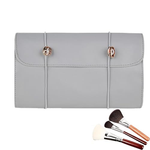 Qfdiwr Make -up -Pinselbeutelbeutel, Make -up -Pinselhalter - Abnehmbare Kosmetiktasche | Faltbare Reisen -Toilettenbeutel für Frauen mit 4 abnehmbaren abnehmbaren Reißverschluss -Klarbeuteln für von Qfdiwr