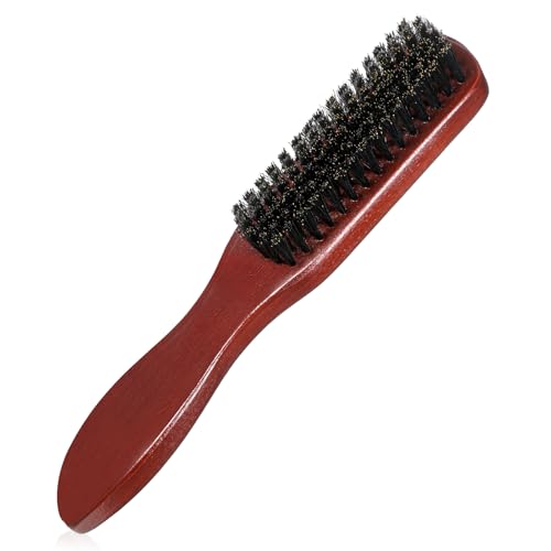 Wildschweinborsten Bürste Sleek Bun Bürste Haarbürste mit Holzgriff Haarstyling-Bürste Bartkamm Männer für Langes, Dickes, Lockiges, Welliges, Trockenes Oder Geschädigtes Haar von QfwdfcTrenz