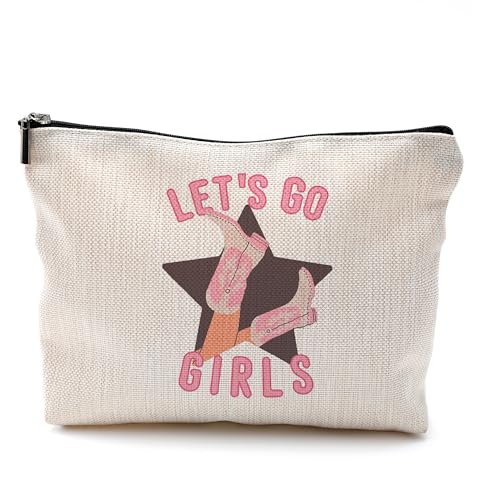 QGFM Kosmetiktasche mit westlicher Kuh, Geschenk für Frauen, "Just a Girl Who Loves Cow", Kosmetiktasche mit Reißverschluss, Kuh-Geschenke für Kuhliebhaber, 04-West-Make-up-Tasche von Qgfm