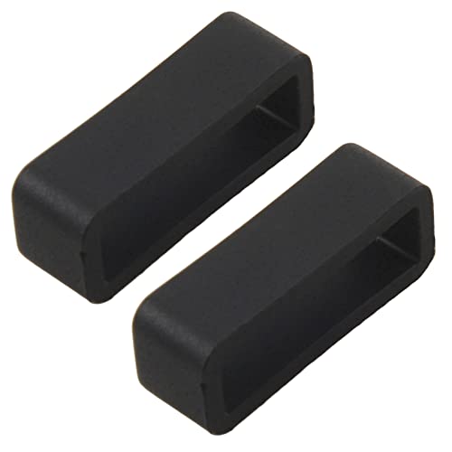 Qhpnunhq 2 x Armbanduhr aus Gummi, schwarz, Haltebügel mit Knopf, 22 mm, Schwarz, 22mm von Qhpnunhq