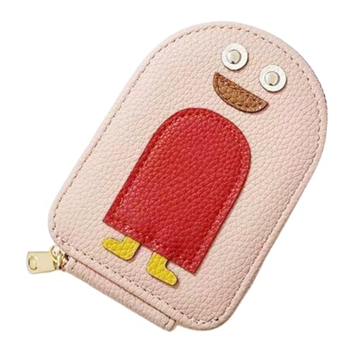 Qhpnunhq Niedliche Geldbörse für Damen, klassischer PU-Kartenhalter für Damen, leichte Akkordeon-Brieftasche mit Reißverschluss, Cartoon-Kartenetui, 8,2 x 3 x 12,4 cm, D von Qhpnunhq