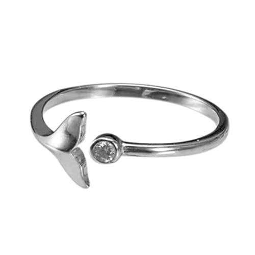 Qhpnunhq Offener Meerjungfrau-Ring, kleines Design, offener Ring, Index, verstellbar, Kupfer Qhpnunhq Offener Meerjungfrau-Ring, kleines Design, offener Ring, Index, verstellbar, Kupfer von Qhpnunhq