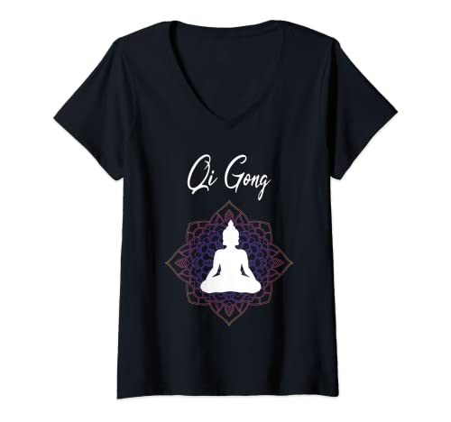 Damen Qi Gong T-Shirt mit V-Ausschnitt Damen Qi Gong T-Shirt mit V-Ausschnitt von Qi Gong Chi Gong Qigong Outfits