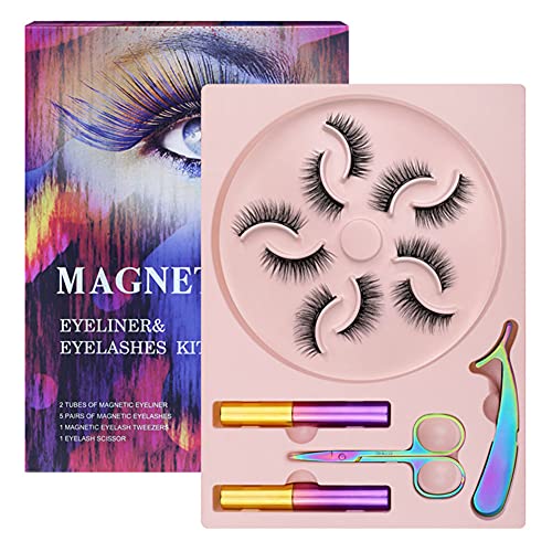 QiGui Magnetische Falsche Wimpern Kit 3D Künstliche Wimpern Natürliche Glueless Handgemachte Falsche Eyelashes Wasserfester Eyeliner 5 Paar Wiederverwendbare Magnet Wimpern Mit Pinzette Und Schere QiGui Magnetische Falsche Wimpern Kit 3D Künstliche Wimpern Natürliche Glueless Handgemachte Falsche Eyelashes Wasserfester Eyeliner 5 Paar Wiederverwendbare Magnet Wimpern Mit Pinzette Und Schere von QiGui