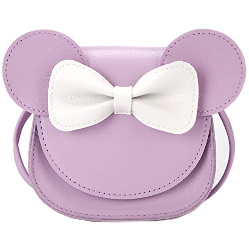 QiMing Little Mouse Ear Bow Crossbody Purse,PU-Schultertasche für Kinder Mädchen Kleinkinder von QiMing