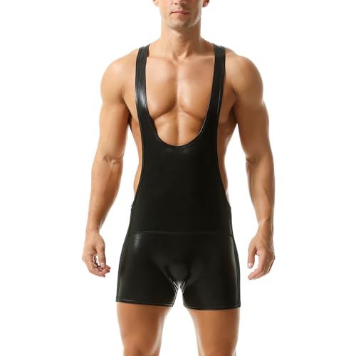 QiaTi Herren Athletic Supporters Sport Unterwäsche Bodysuit Jumpsuit Wrestling Singlet von QiaTi