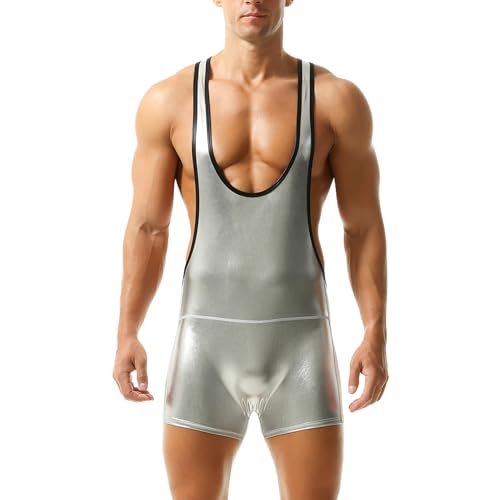 QiaTi Herren Athletic Supporters Sport Unterwäsche Bodysuit Jumpsuit Wrestling Singlet von QiaTi