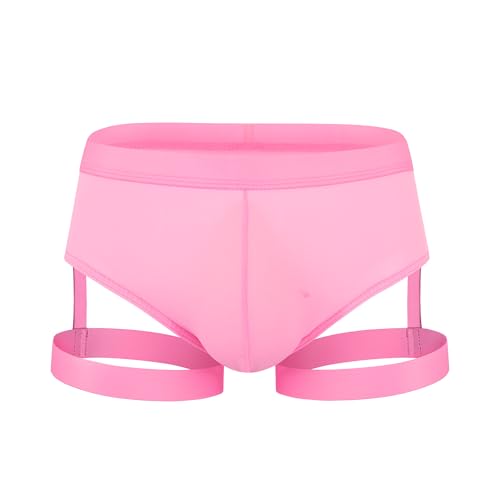 QiaTi Herren Jockstrap Unterwäsche Ice Silk Jock Straps Atmungsaktiv Athletic Supporter Herren Slips Hot Sport Stretchy Underpants von QiaTi