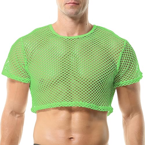 QiaTi Herren Netz Hemd Muskel Transparent Kurzarm Shirts netzshirt netzhemd sexy unterwäsche QiaTi Herren Netz Hemd Muskel Transparent Kurzarm Shirts netzshirt netzhemd sexy unterwäsche von QiaTi