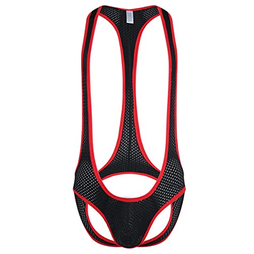 QiaTi Männer Tanga Trikot Bodysuit Stretch Wrestling Singlet Jumpsuit Einteilige G-String Unterwäsche von QiaTi