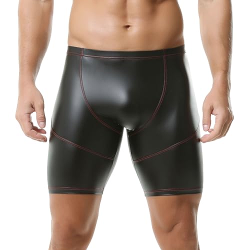 QiaTi Männer Leder Shorts Slim Fit Hot Short Pants Männer Sexy Tight Shorts für Urlaub QiaTi Männer Leder Shorts Slim Fit Hot Short Pants Männer Sexy Tight Shorts für Urlaub von QiaTi