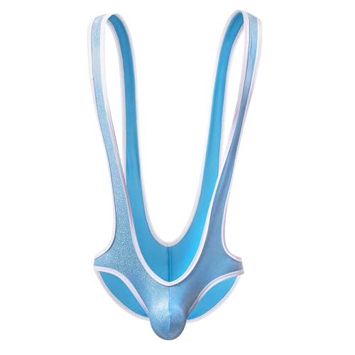 QiaTi Männer Tanga Trikot Bodysuit Stretch Wrestling Singlet Jumpsuit Einteilige G-String Unterwäsche von QiaTi