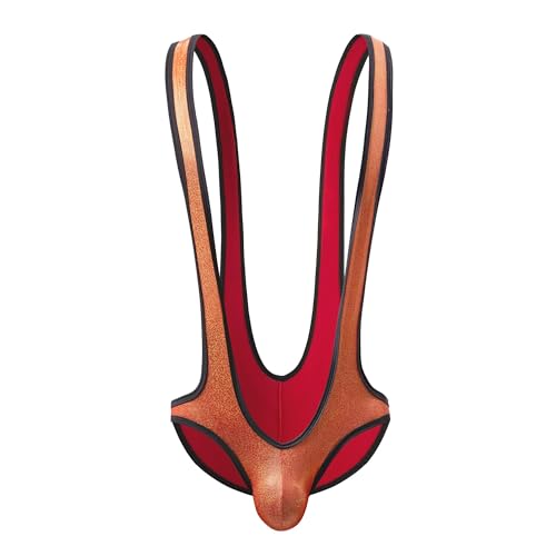 QiaTi Männer Tanga Trikot Bodysuit Stretch Wrestling Singlet Jumpsuit Einteilige G-String Unterwäsche von QiaTi