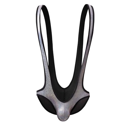 QiaTi Männer Tanga Trikot Bodysuit Stretch Wrestling Singlet Jumpsuit Einteilige G-String Unterwäsche von QiaTi