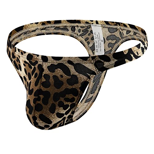 QiaTi String Tanga Herren Leoparden sexy unterwäsche G String für Tiger Tanga Männer Thongs Slip von QiaTi