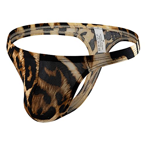 QiaTi String Tanga Herren Leoparden sexy unterwäsche G String für Tiger Tanga Männer Thongs Slip von QiaTi