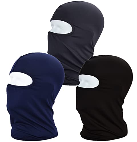 Qiafeiya Sturmhauben 3 Stücke UV-Schutz Balaclavas für Herren/Damen Dünn und Atmungsaktiv Gesichtsmaske Multifunktional Vollgesichtsmaske für Outdoor-Sport Motorrad Fahrrad für Winter Sommer von Qiafeiye