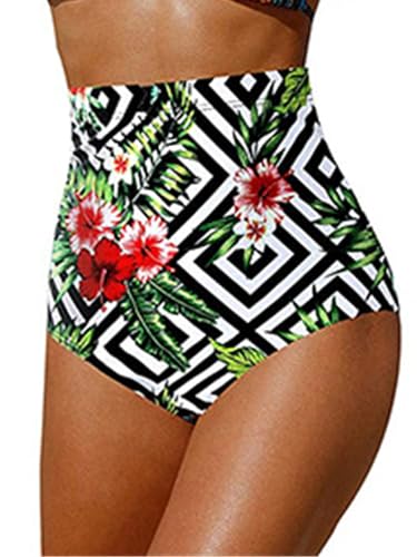 Qianderer Damen Plus Size Hohe Taille Bikinihose Bauchweg Tankini Hose Badeanzug Bikini Bademode Badeshorts Slip, Ba Schwarz Weiß, L Qianderer Damen Plus Size Hohe Taille Bikinihose Bauchweg Tankini Hose Badeanzug Bikini Bademode Badeshorts Slip, Ba Schwarz Weiß, L von Qianderer